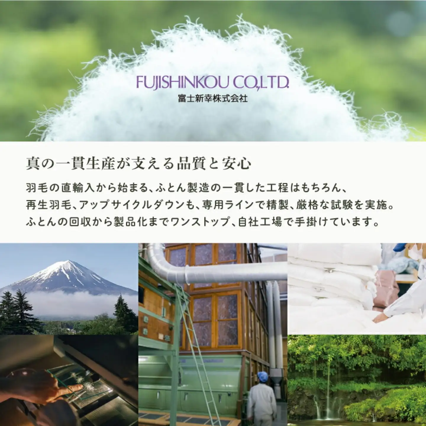 【富士新幸謹製】「サステナブルな羽毛」3WAY 寝袋クッション［ルオラ］アップサイクルダウン