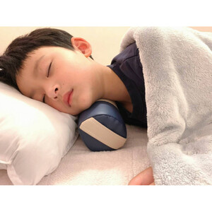 【特許・意匠取得／日本製】寝返りが整体になる《願えりまくらS》グレーネイビー