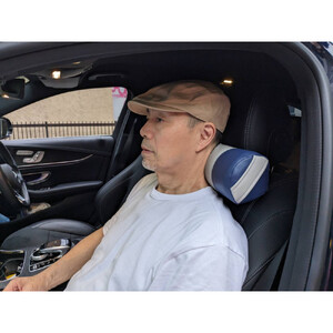 【特許・意匠取得／日本製】寝返りが整体になる《願えりまくらＭ》グレーネイビー