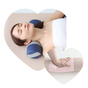 【特許・意匠取得／日本製】寝返りが整体になる《願えりまくらＭ》ピンクベージュ