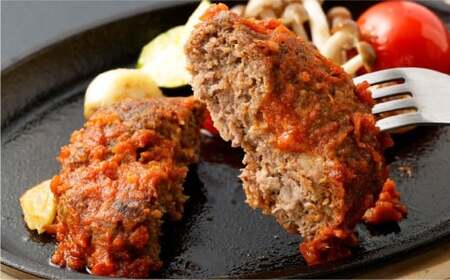 国産 合挽 手ごねハンバーグ ガーリック トマトソース 10個 ハンバーグ ガーリックトマト お肉 牛肉 ソース付き 晩御飯 食事 冷凍 福岡県 遠賀町