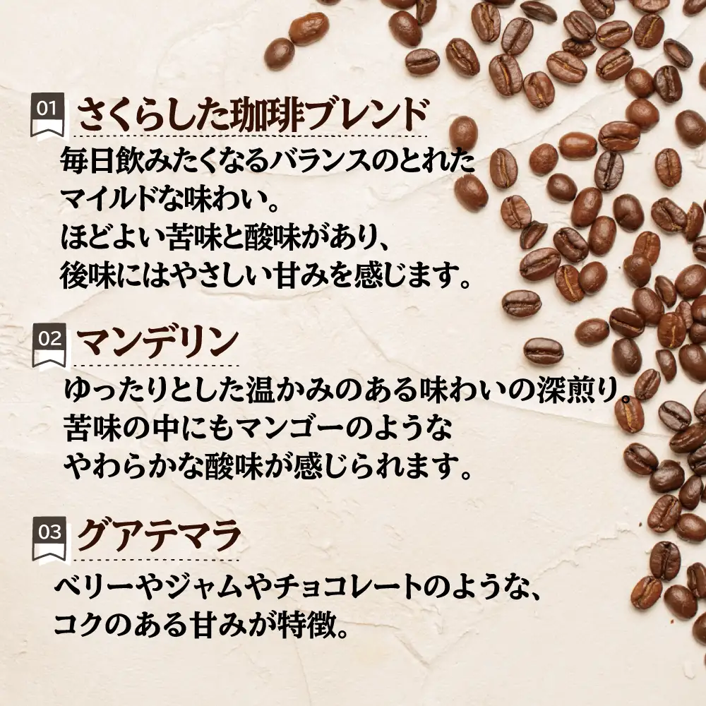 スペシャリティコーヒードリップバッグコーヒー飲み比べ３種セット（ブレンド2個・マンデリン・カツーラ各12g）×2セット 計8個 |  ドリップコーヒー アソート  珈琲 オフィス 贈答 ギフト プレゼント さくらした珈琲