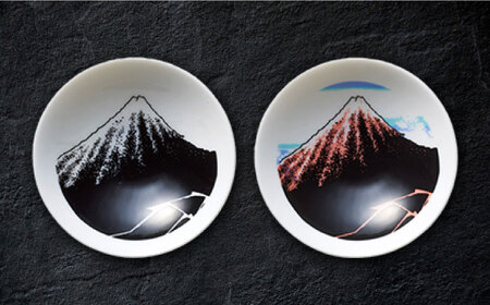 【美濃焼】 温度で変化する器 冷感北斎平盃3点セット 多治見市 / 丸モ高木陶器 盃 陶磁器 酒器 冷酒[TBA283]
