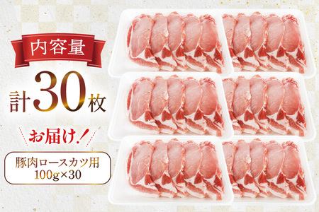 豚肉 ロース 宮崎県産 豚肉ロースカツ用 30枚 セット [TRINITY 宮崎県 日向市 452061323]