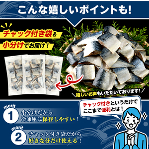 骨取り 塩さば 切身 (計2.6kg・1回) 大容量 サバ 鯖 骨ぬき 骨抜き 骨なし 海産物 海鮮 おかず 惣菜 焼き魚 お弁当 切り身 ジップロック チャック付き袋 小分け 簡単調理 【グローバルフーズ】akn061-41