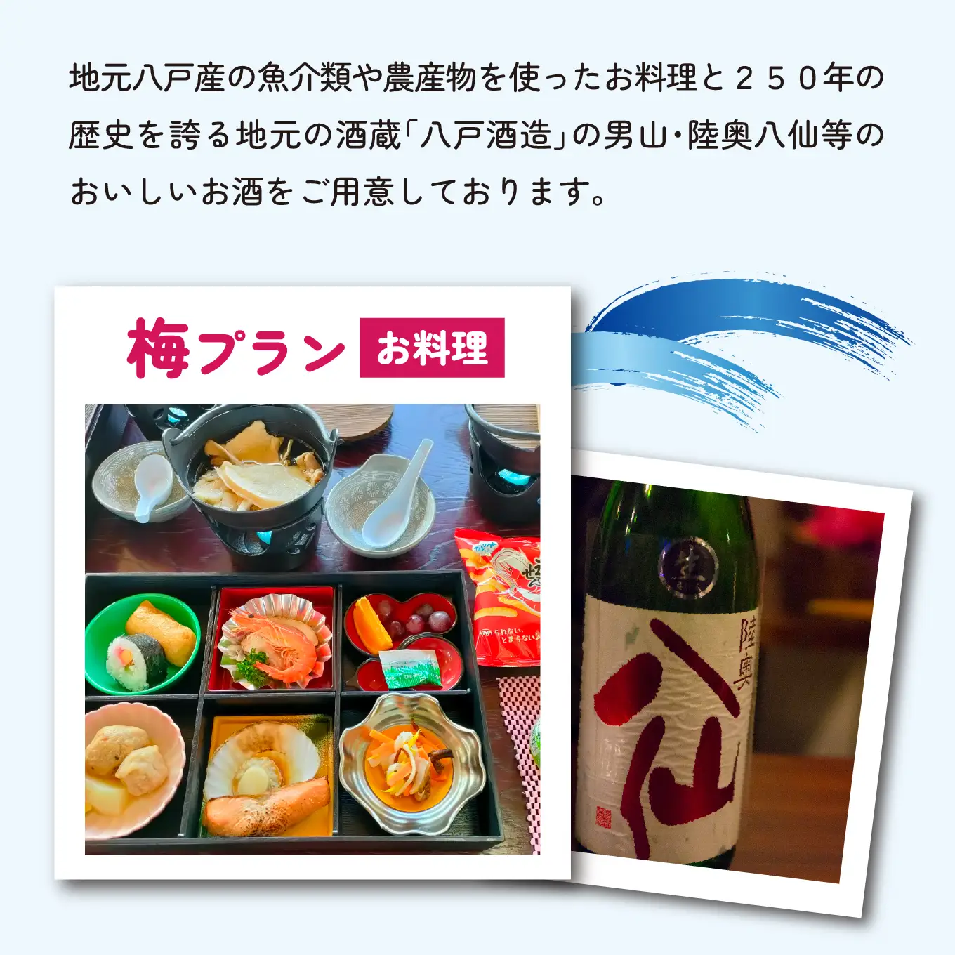 ブルーカンパニー 新井田丸 ＜青森県で唯一の屋形船＞  八戸港内ランチ・クルーズ 【お料理：梅プラン、昼】 チケット 20名分 新鮮魚介類 うみねこ餌付け体験 バードウォッチング 青森県 八戸市