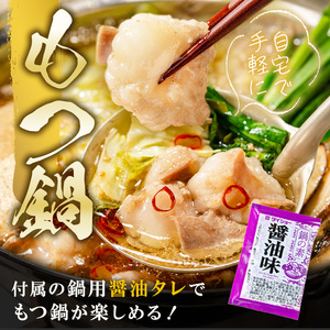 国産 黒毛和牛 ホルモン 計400g(200g×2P) &鍋用醤油タレ(濃縮タイプ：30g×3P)  牛肉 【ナンチク】A995