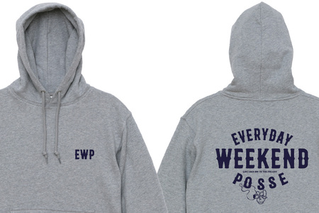 パーカーEVERYDAY WEEKEND POSSE ／12oz foodie  EWP-3 グレーL