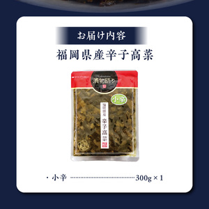 福岡県産辛子高菜　小辛1枚_ 辛子高菜 1袋 辛さ 小辛 高菜油炒め 福岡県産 高菜 醤油 国産 焼きあご 出汁 利尻昆布 エキス 生姜 金ごま こだわり ご飯のお供 ラーメン チャーハン おにぎり 料理 アレンジ 食品 お取り寄せ お取り寄せグルメ 福岡県 久留米市 送料無料  〔Ca217-1〕