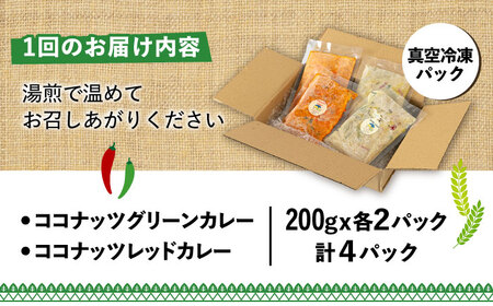 【全6回定期便】糸島グルメグランプリ受賞！タイカレー2種セット（ココナッツグリーンカレー・ココナッツレッドカレー） 糸島市 / ドゥワンチャン エスニック 辛口[AIQ004]