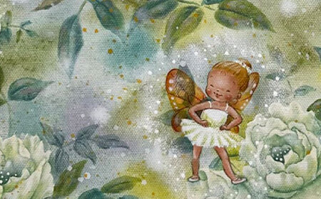 【一点物】絵画「白いバラの茂みにて」 糸島市 / 工房はーべすと[AYA083]