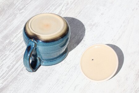 常滑焼　盛正窯　広口ブルーポット　セラメッシュ（陶製茶こし）| 常滑焼 急須 シンプルデザイン おしゃれ 焼き物 特産品 贈り物 プレゼント とこ販 茶器 和食器 陶器 陶磁器 ティーポット キッチン用品 キッチン雑貨 日本製 食器 紅茶 日本茶 愛知県 常滑市