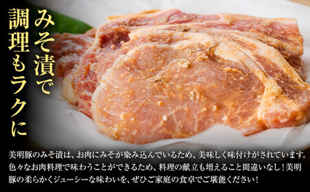 美明豚 特選 みそ漬 150g × 8パック 計1.2kg (茨城県共通返礼品：茨城県産) ワークミート《30日以内に出荷予定(土日祝除く)》茨城県 河内町 SPF豚 びめいとん 部位 豚 みそ漬け 惣菜 豚肉 ブランド豚