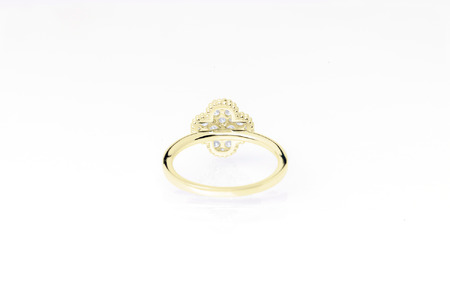 ダイヤモンド リング クローバー 0.3ct K18 イエローゴールド 指輪 リング ジュエリー ダイヤ 18金 山梨 H-4861YG SWCI005-yg