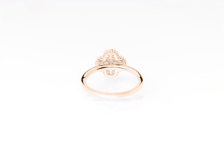 ダイヤモンド リング クローバー 0.3ct K18 ピンクゴールド 指輪 リング ジュエリー ダイヤ 18金 山梨 H-4861PG SWCI005-pg