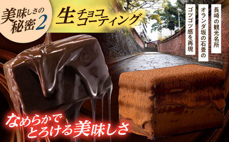長崎石畳ショコラハーフサイズ12個（手渡し用袋付き）/ チョコレート チョコ チョコケーキ スイーツ ギフト 贈答 誕生日 記念日 ケーキ ちょこ 石畳 お配り用 プレゼント/ 諫早市 / ネオクラシッククローバー[AHBS039]