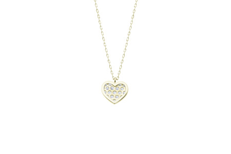ダイヤモンド ネックレス フラットハートL 0.5ct K18 イエローゴールド ジュエリー ダイヤ  18金 山梨 H-4819 SWCI011-yg