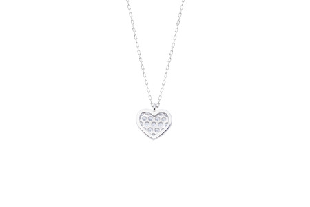 ダイヤモンド ネックレス フラットハートL 0.5ct プラチナ ジュエリー ダイヤ PT 山梨 H-4819 SWCI011-pt
