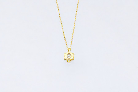 ダイヤモンド ネックレス フラワーS 0.45ct K18 イエローゴールド ジュエリー ダイヤ  18金 山梨 H-730 SWCI013-yg
