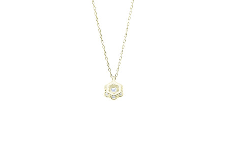 ダイヤモンド ネックレス フラワーL 0.6ct K18 イエローゴールド ジュエリー ダイヤ  18金 山梨 H-729 SWCI014-yg