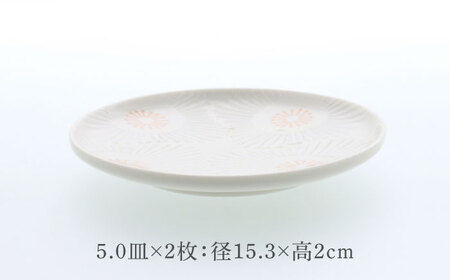 【美濃焼】 ピュアハート 切立リム型 8.0皿＆5.0皿 各2点 計4点セット 【カネ定製陶】[MEI220]