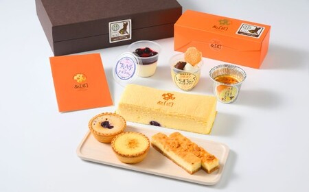 [＆g]幸せ詰め合わせ守華-SHUKA-( ふわシュワ cheese cake ×1、 いばとろリッチプリン ×1、 濃厚お芋のブリュレプリン ×1、 とろ生チーズプリン ×1、チーズケーキバー ×2、 プチリッチエッグタルト [ カスタード ×1＆ ブルーベリー ×1]) | デザート スイーツ お菓子 洋菓子 菓子 冷凍 詰合せ プリン チーズケーキ エッグタルト