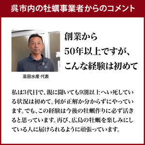 呉市養殖かき事業者支援寄附金　ku000-003-1-r