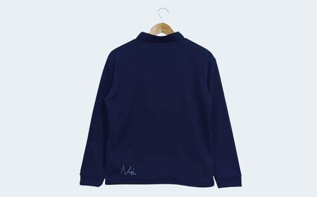 メンズ エアライトログジップロングスリーブモックネックシャツ/ネイビー/3Lサイズ ゴルフウェア ゴルフ メンズ ロゴカラー モックネック 紺色 おしゃれ コーデ｜石川県 小松市【有限会社ドオム】
