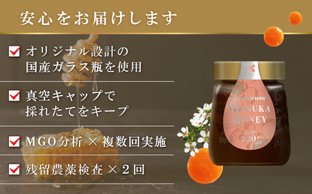 【定期便全12回】マヌカハニー MGO220+ 250g インカナムマヌカハニー・T142