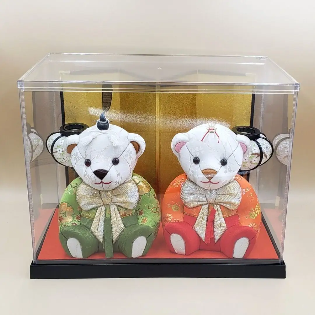木目込み人形 朱鷺メキベア「雛飾り親王2体セット」 お祝い プレゼント ときめきベア