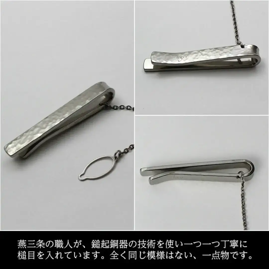 純チタンネクタイピン 丸槌目 NTP04 燕三条製 タイピン leger レジエ