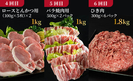 《定期便》長崎県産豚 食べ比べ 竹コース【6回お届け】