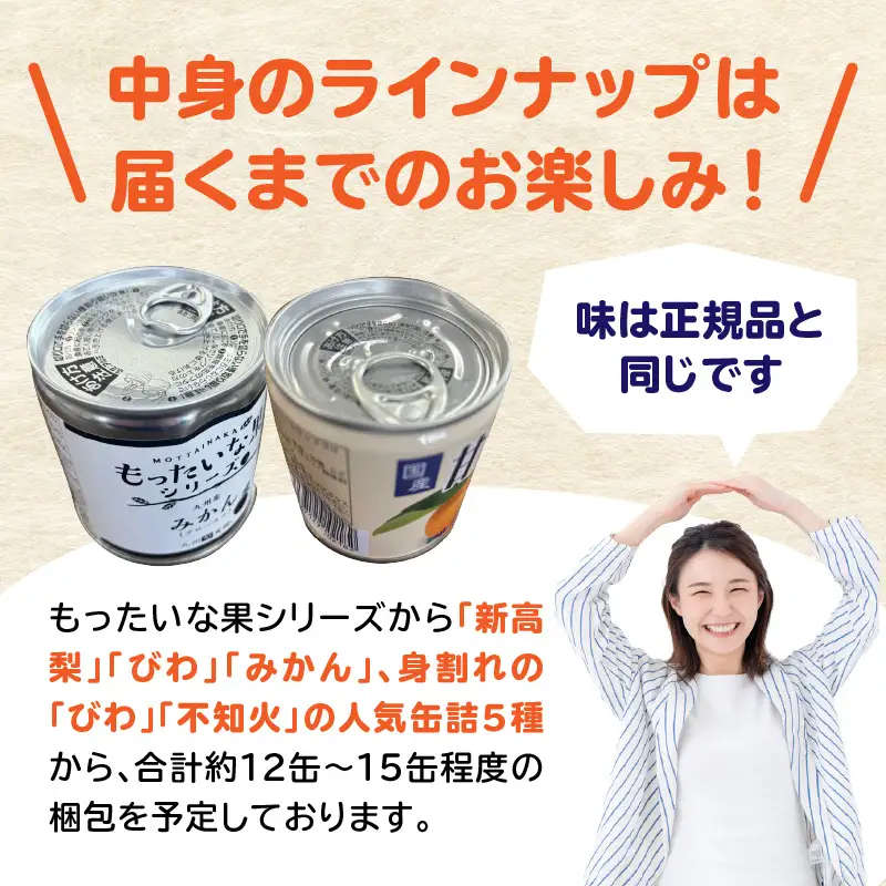 九州福岡工場直送！ 訳あり フルーツ缶詰 お楽しみ 福箱 缶詰め 国産 保存食 非常食 防災 備蓄食 フルーツ缶詰 かんづめ フルーツ 果物 身割れ 福岡県 八女市 007-036