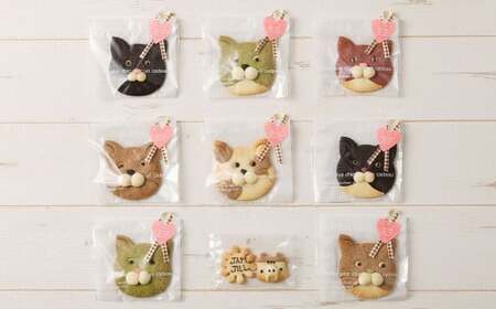 【6回定期便】【詰め合わせ】【ギフト】JAM JILL SWEETS　ねこクッキーセット（9枚入り） 詰め合わせ スイーツ 洋菓子 ネコ ねこ ギフト プレゼント 手作り クッキー セット お菓子 菓子 9枚 定期便