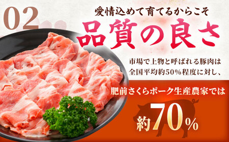 肥前さくらポーク ロース 500g × 2パック 計 1kg しゃぶしゃぶ 豚 豚肉 吉野ヶ里町/上場食肉[FDQ003]