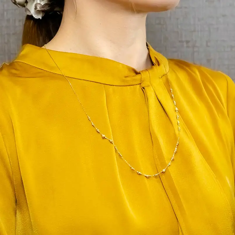 18金 ネックレス 65cm レディース カットボール ハニーミラーボール ゴールド 18k スリーカラー 3色 ロングネックレス イエローゴールド ホワイトゴールド ピンクゴールド250930an200 SWAA359