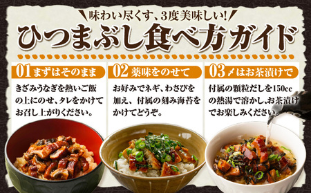 三河一色産　うなぎ蒲焼まぶしセット4人前・O064