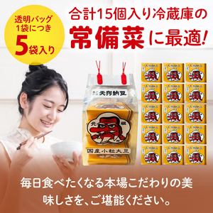 【天狗納豆】国産小粒パック納豆（50ｇ×5個）×3袋【納豆 なっとう 小粒 老舗 朝食 ご飯 ご家庭用 ギフト 贈答用 ソウルフード 水戸市 水戸 茨城県】（DQ-20）