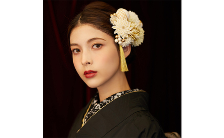 Arenca 百花八重菊 No.8356 髪飾り かんざし 花 和装 着物 ドレス 造花飾り ヘアアクセサリー フラワー 卒業式 卒園式 入園式 入学式 成人式 結婚式 東京 墨田区 赤