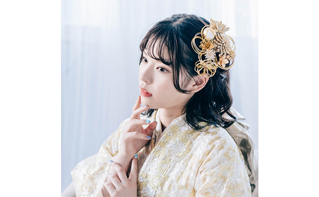 Arenca 麗華爛漫 No.8389 髪飾り かんざし 花 和装 着物 造花飾り ヘアアクセサリー フラワー 卒業式 卒園式 入園式 入学式 成人式 結婚式 東京 墨田区 金