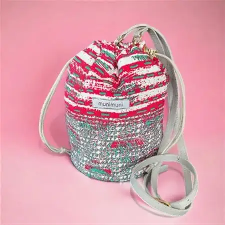 《munimuni》African draw string bag ※色柄はおまかせ【1617992】