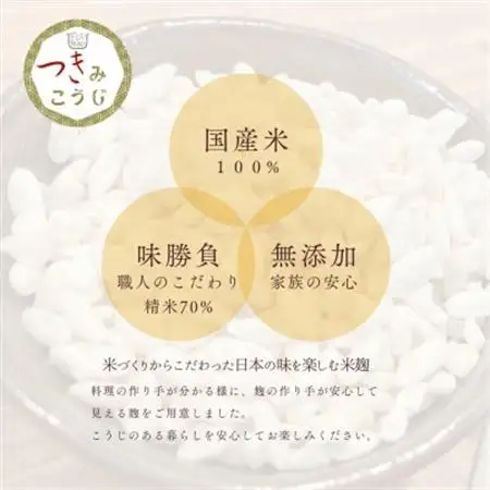 つきみこうじ　無添加・国産米100%　やさしい旨みのふっくら麹　200g×4パック【1655073】