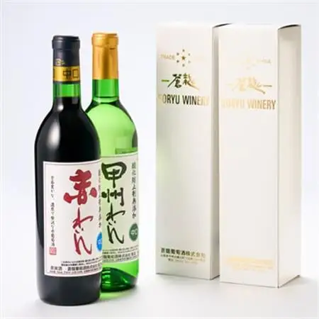 山梨の地ワイン2本セット(蒼龍葡萄酒　赤白)【配送不可地域：離島】【1205217】