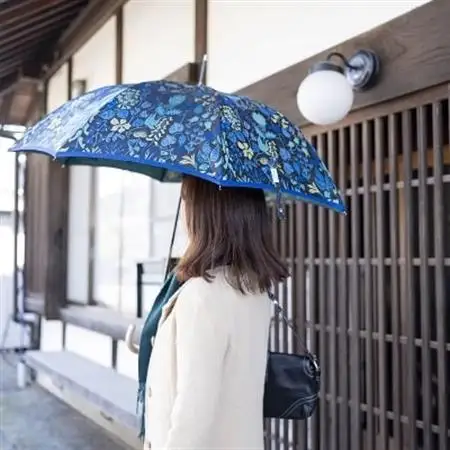 槙田商店　晴雨兼用長傘　Stig L.　ハーバリウム　ブルー【配送不可地域：離島】【1211325】