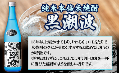 酒 黒潮波 720ml 樽イメージ おちょこセット 樽型手作り陶器 2個 杉升 2個 