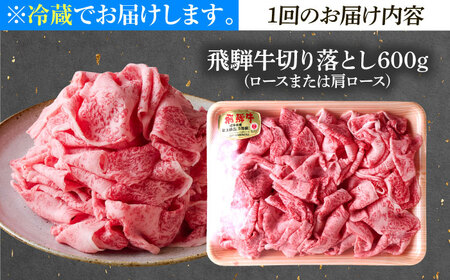 【12回定期便】 ※冷蔵配送/地域限定※ 飛騨牛 切落し (ロースまたは肩ロース) 600g 瑞浪市 / きなぁた瑞浪&nbsp;和牛 国産 岐阜県産[AZCI079]