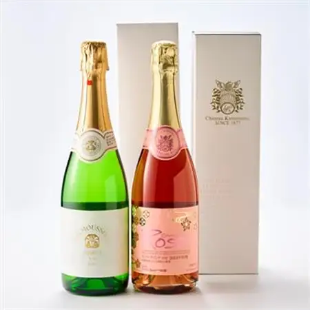 山梨県産スパークリングワイン2本セット(ロゼ、ヴァン・ムスー甲州)【配送不可地域：離島】【1498520】