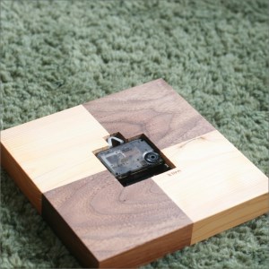 対馬ヒノキのはんぶんこ時計  [WAL009]