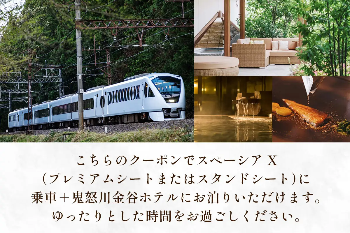 スペーシア Xで行く、鬼怒川金谷ホテル宿泊クーポン5万円分｜トラベルクーポン 納税チケット 旅行 宿泊券 ホテル 温泉 観光 旅行 旅行券 交通費 体験 宿泊 スペーシア 東武鉄道 春休み 夏休み 冬休み 家族旅行 カップル 夫婦 親子 記念日 鬼怒川温泉 金谷ホテル 日光市 東武トップツアーズ [0869]