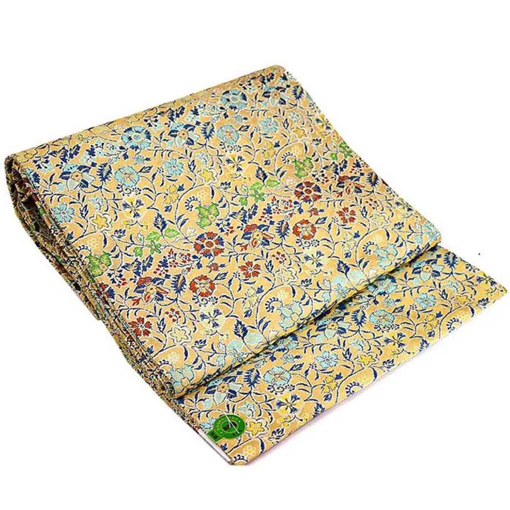 【高島屋選定品】＜龍村美術織物＞仕立て名古屋帯 早雲寺文台裂（金）